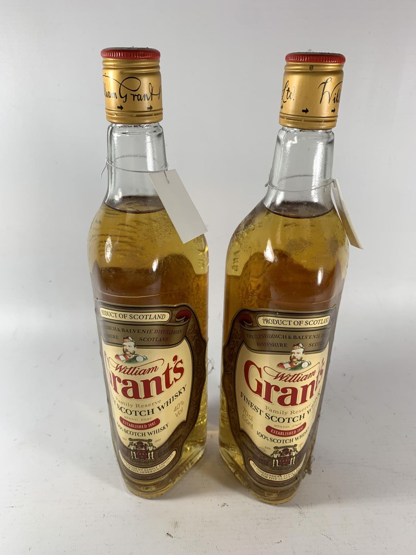 2 X 70CL BOTTLES - WILLIAM GRANT'S FAMILY RESERVE FINEST SCOTCH WHISKY