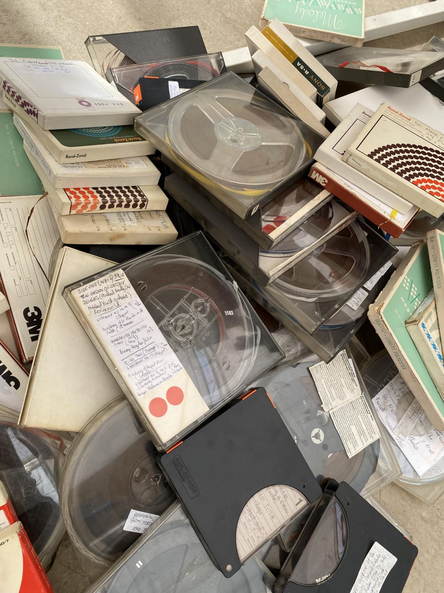 A LARGE COLLECTION OF REEL RECORDING TAPES IN BOXES - Image 2 of 4