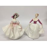TWO ROYAL DOULTON LADIES - "LISA" AND "SUNDAY BEST" - 20CM AND 19.5 CM