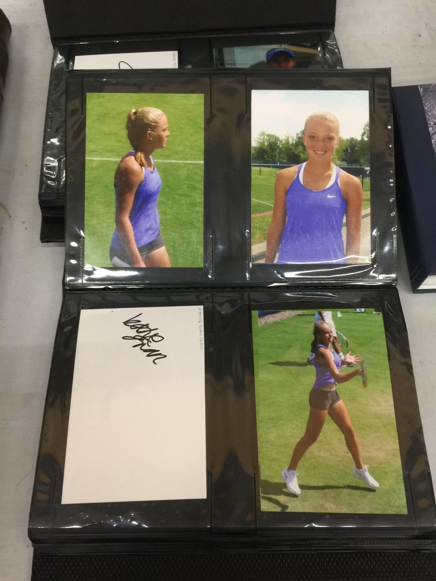 TWO ALBUMS WITH PHOTOGRAPHS AND SIGNATURES OF BRITISH TENNIS PLAYERS PLUS AN ALBUM OF SOAP STAR - Image 4 of 5