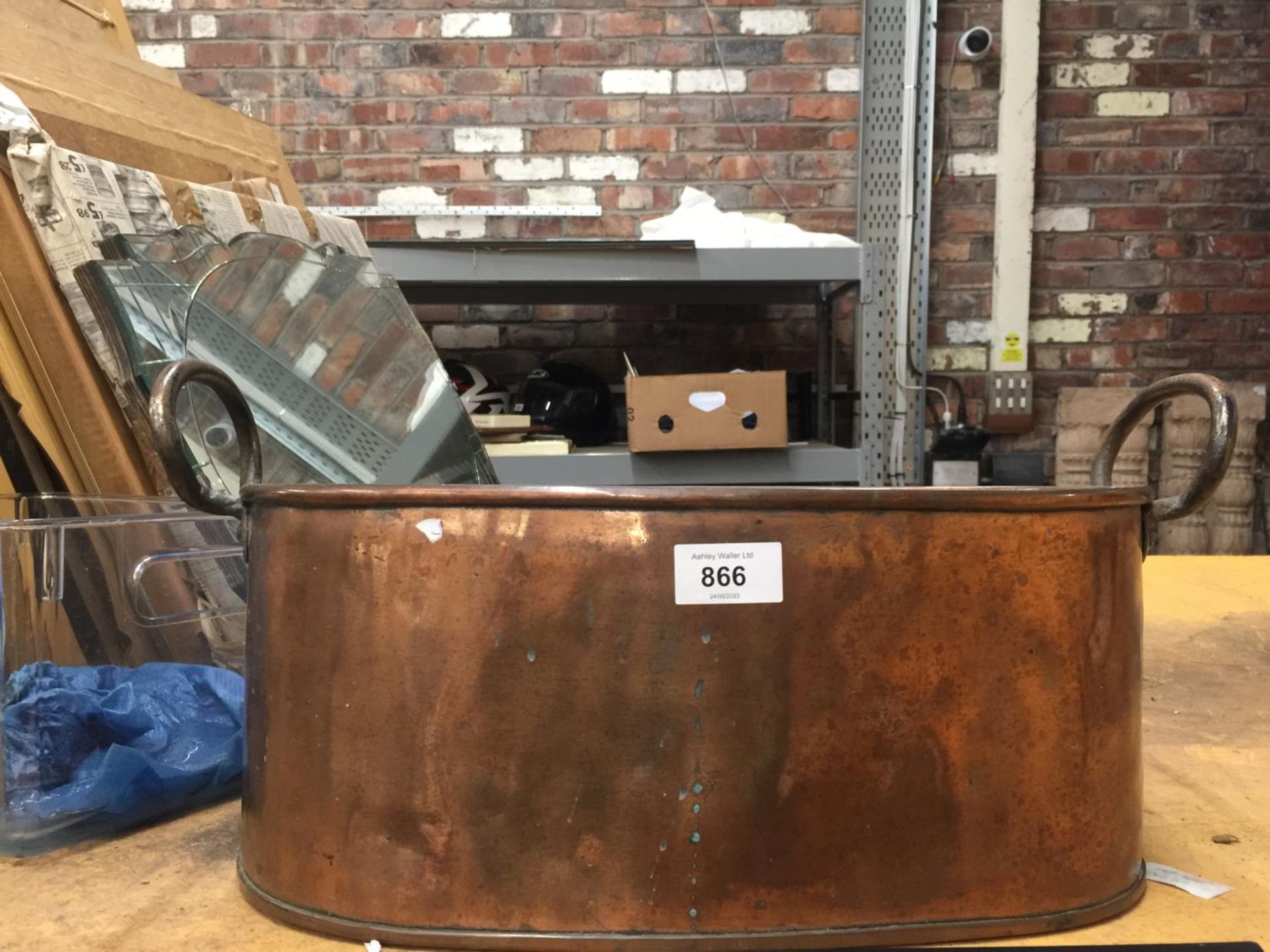 A LARGE COPPER PLANTER/POT