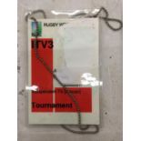 A 1991 RUGBY WORLD CUP, ITV 3, OFFICIAL PASS