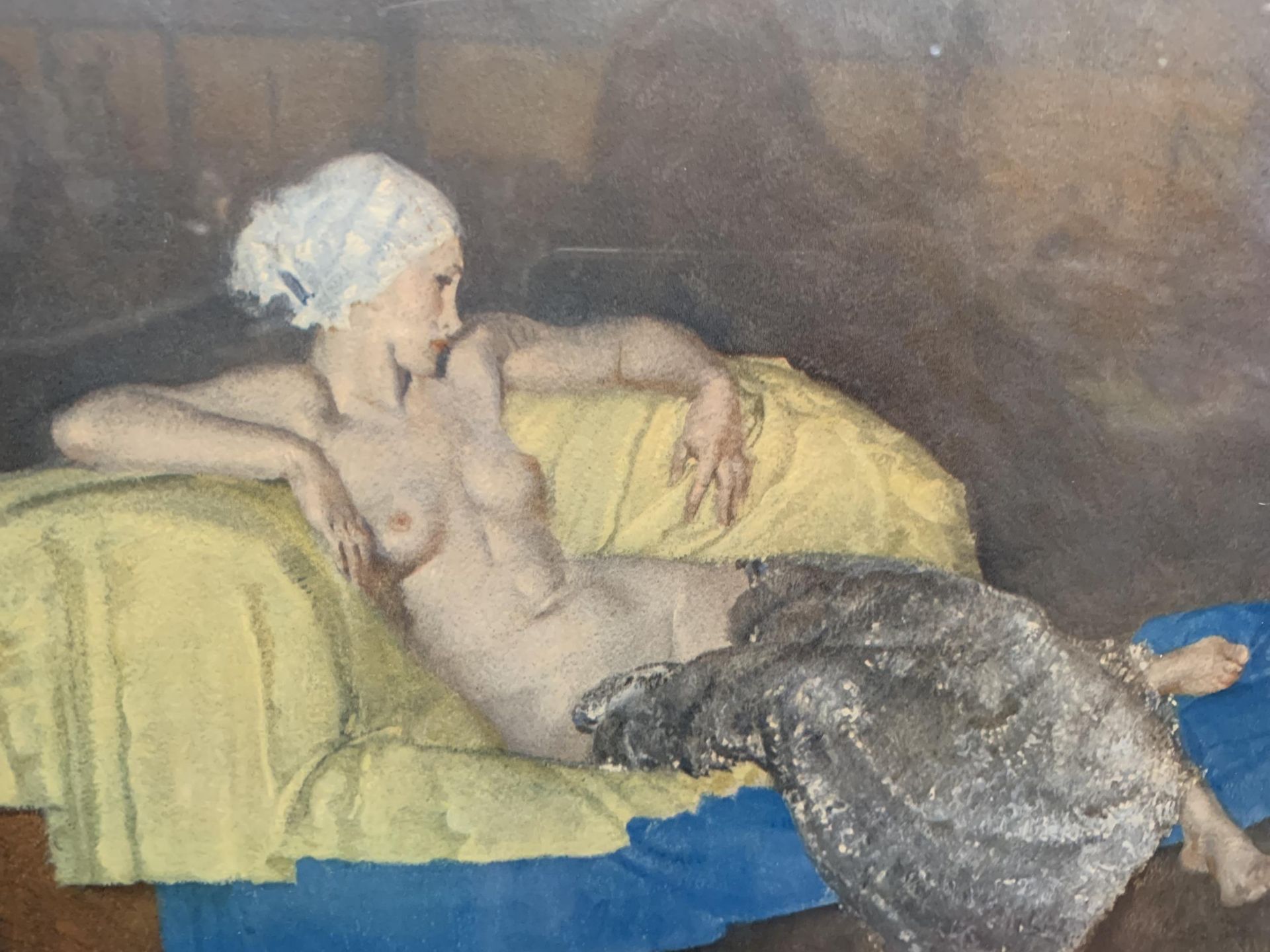 A FRAMED RUSSELL FLINT PRINT OF A NUDE LADY - Image 2 of 3