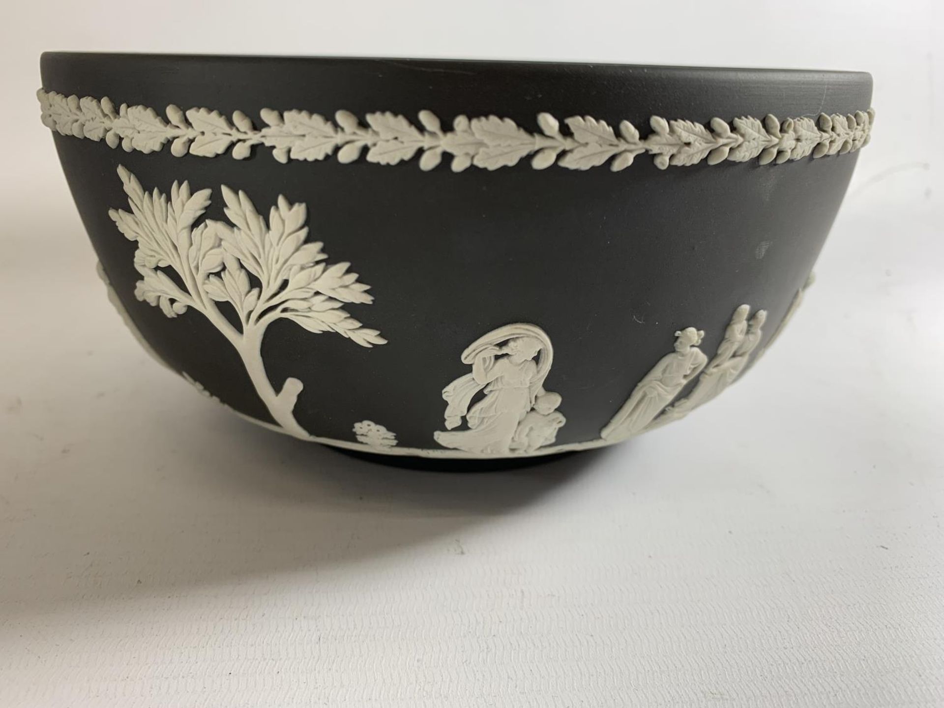 * A BOXED PRESENTATION BLACK JASPERWARE BOWL, THE BOWL PRESENTED BY THE JOINT CENTRAL COMMITTEE OF