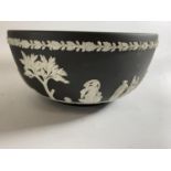 * A BOXED PRESENTATION BLACK JASPERWARE BOWL, THE BOWL PRESENTED BY THE JOINT CENTRAL COMMITTEE OF