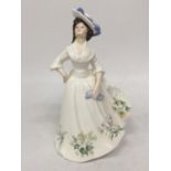 A ROYAL DOULTON FIGURINE "ADELE" - 21 CM (SECONDS) A/F