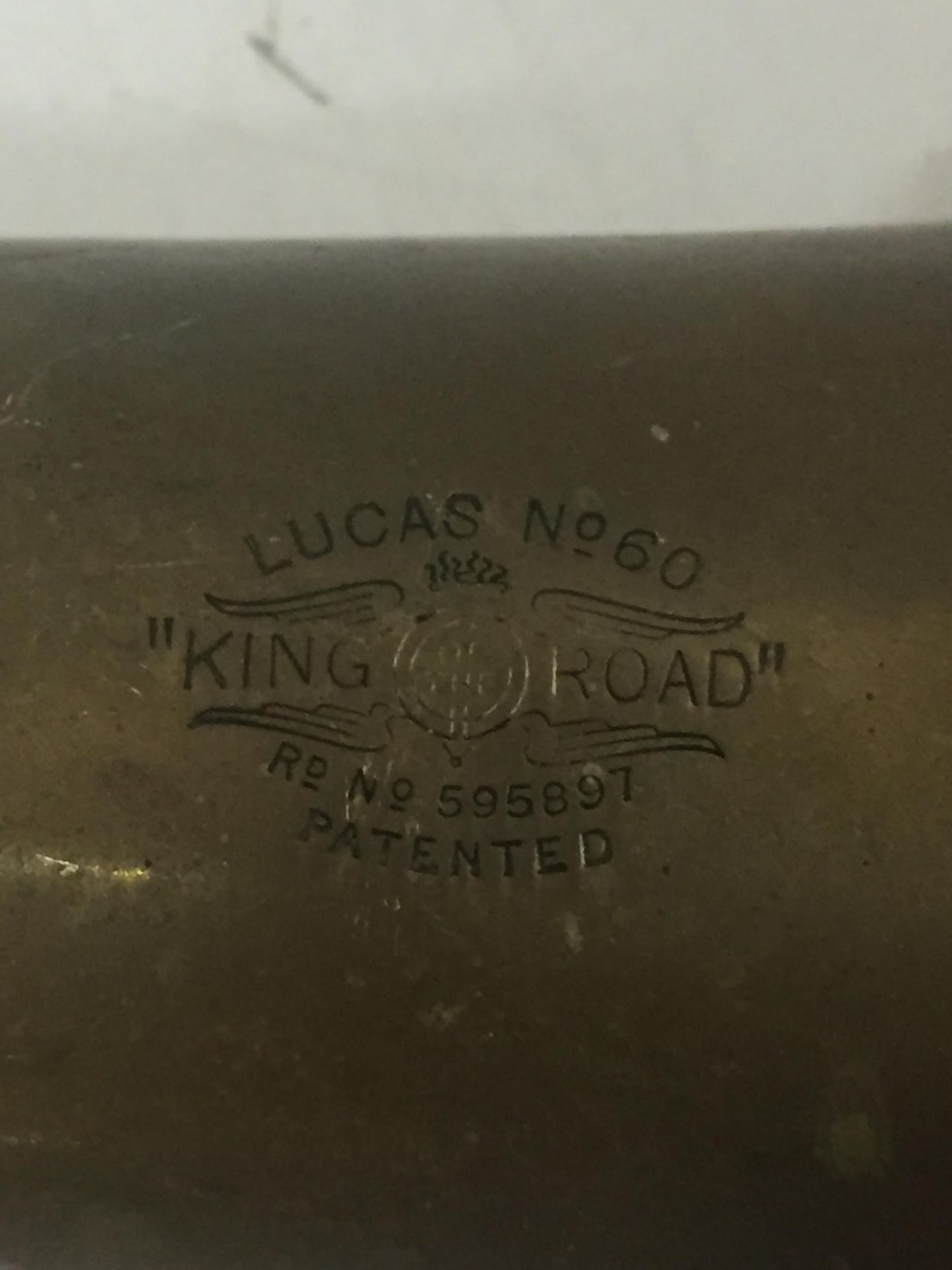 A VINTAGE LUCAS 'KING ROAD' BRASS CAR HORN - Image 4 of 4