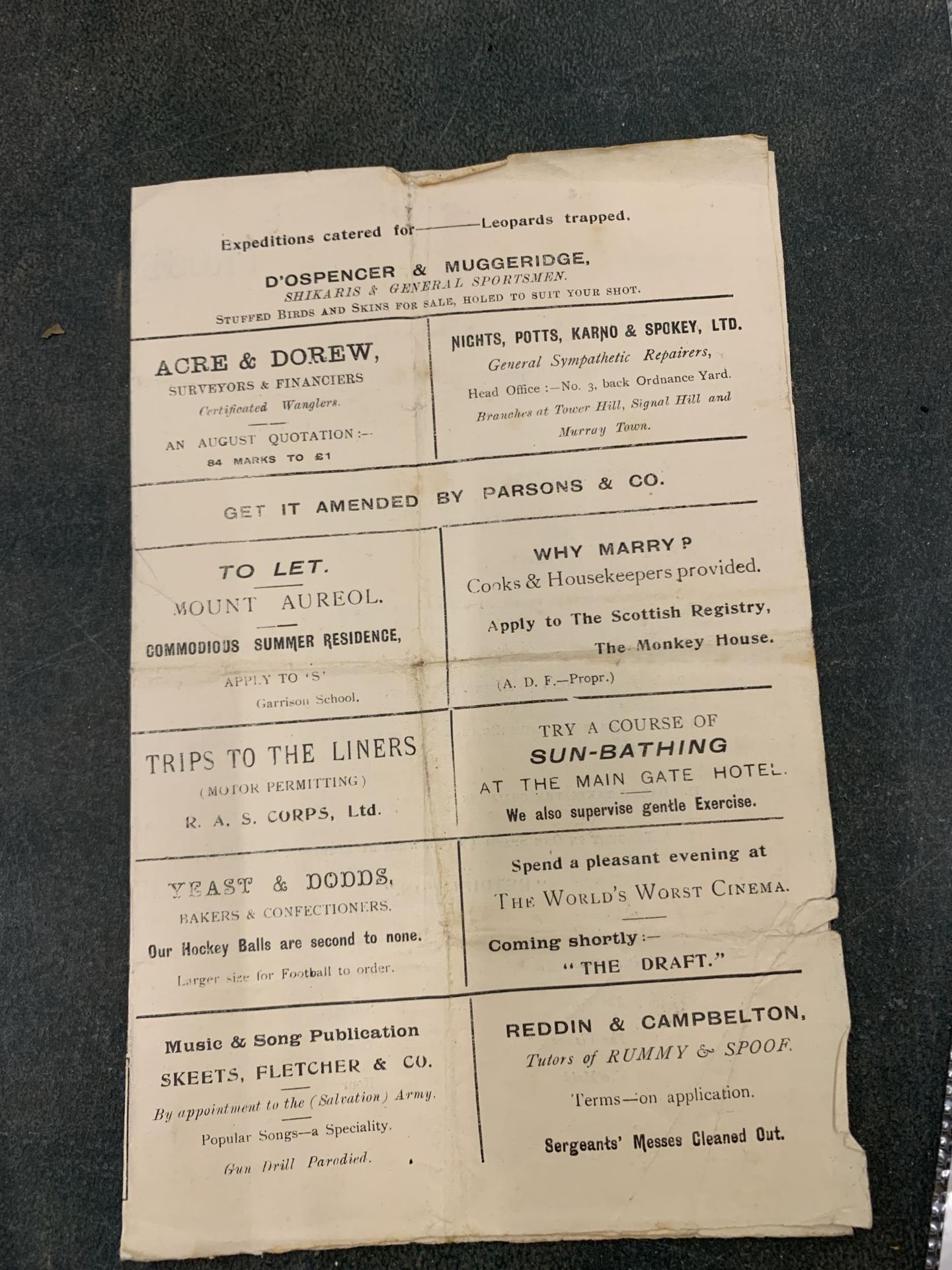 A SIERRA LEONE GARRISON (BRITISH ARMY) CONCERT PARTY PROGRAMME - Image 2 of 4