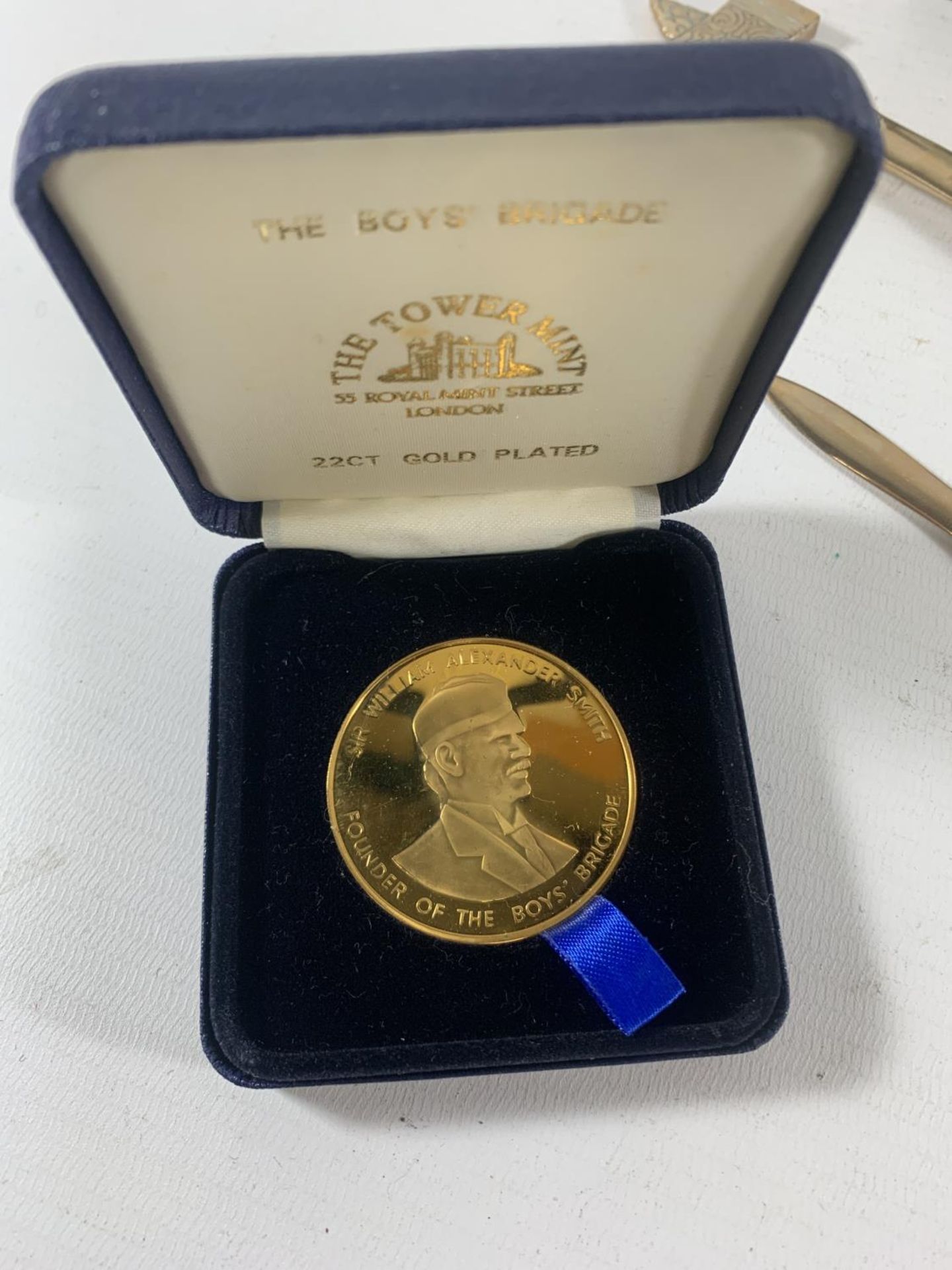 * TWO BOYS BRIGADE MEDALS, UNIVERSITY OF SALFORD PAPERWEIGHTS, AXE AND KNIFE, COLLECTION OF ENAMEL - Image 2 of 6