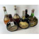 6 X MIXED BOTTLES - 2 X RUFFINO 1957 & 1966, MATEUS ETC