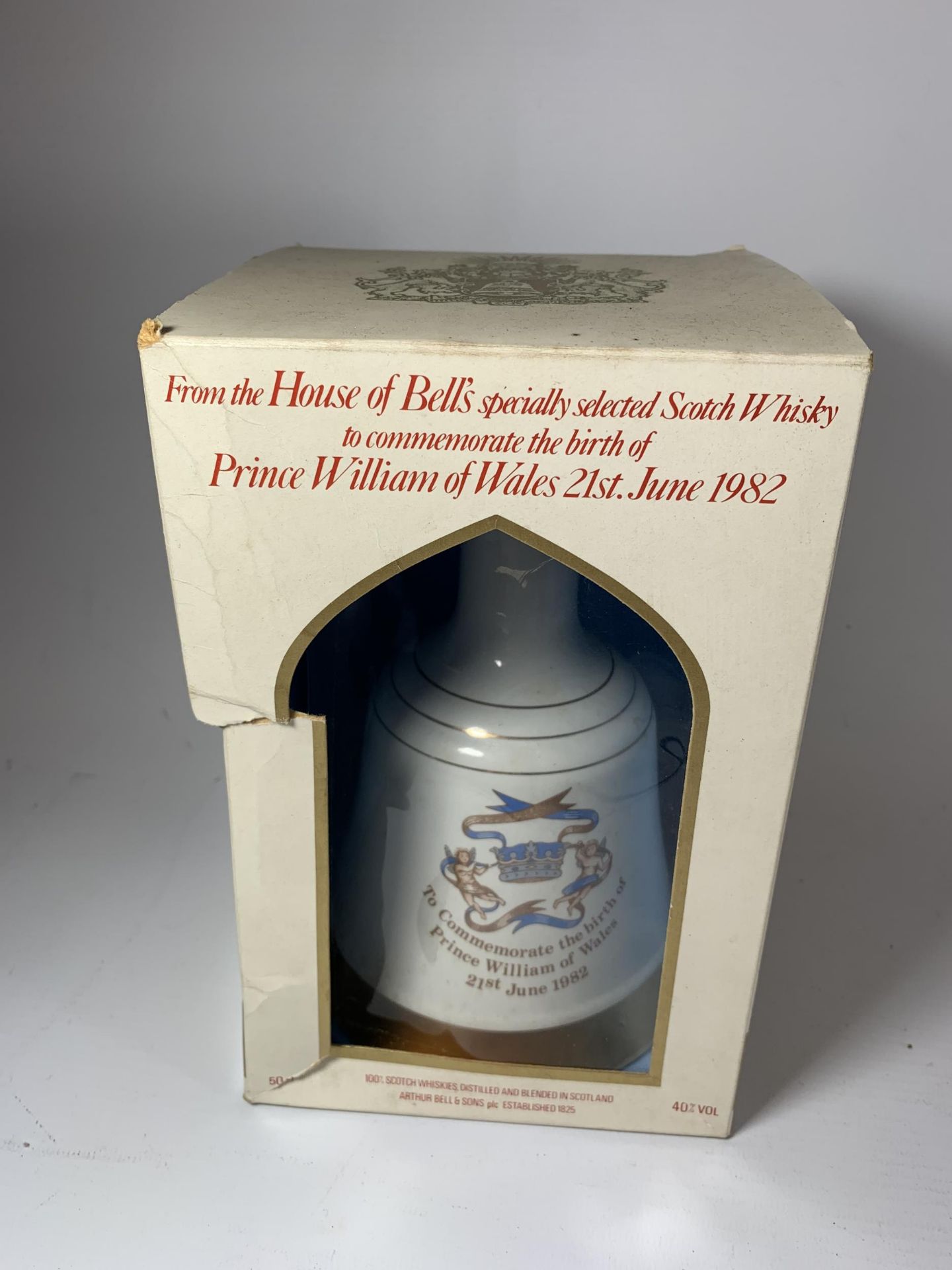 1 X BOXED 50CL BOTTLE - BELLS PRINCE WILLIAM OF WALES 1982 SCOTCH WHISKY