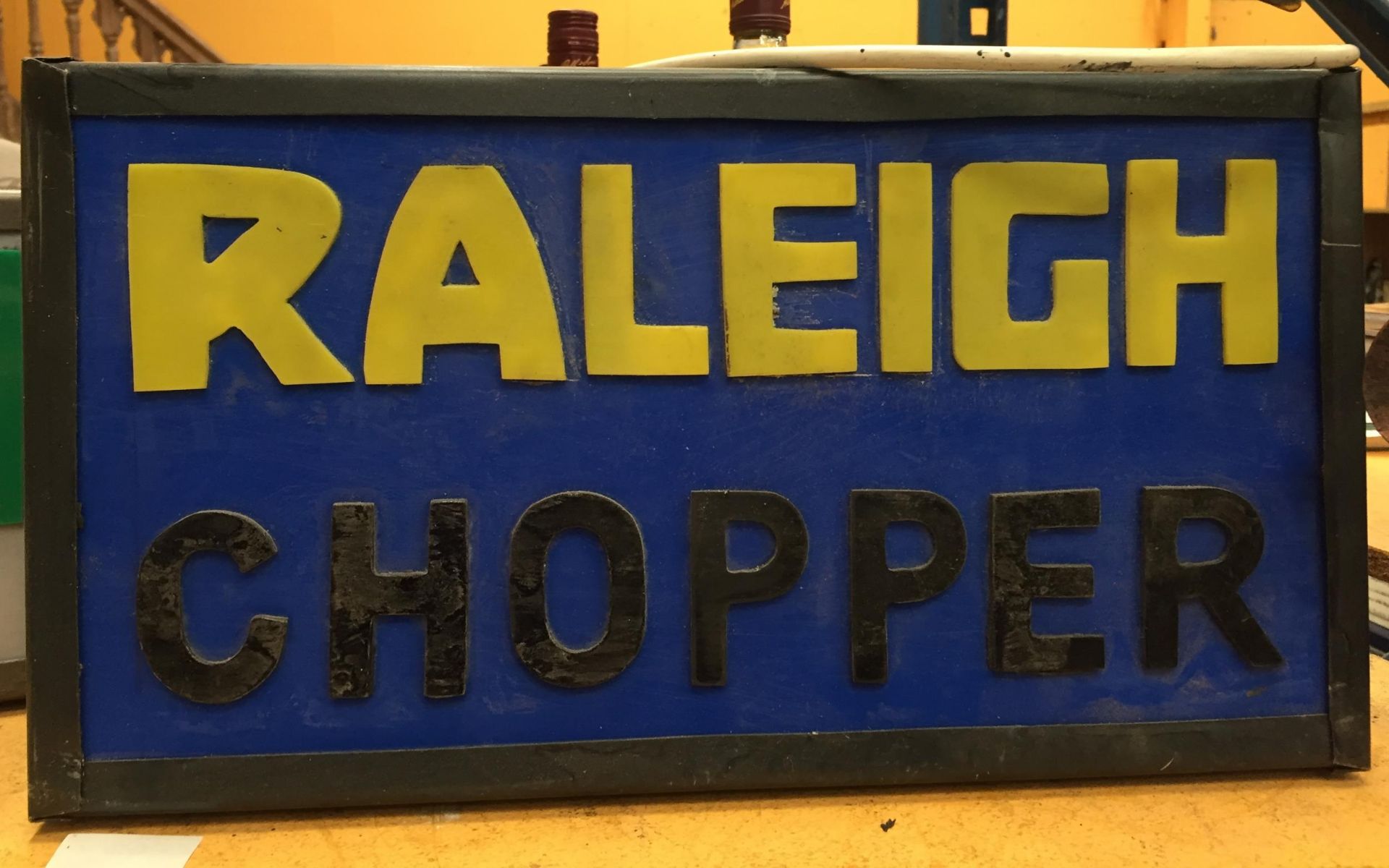 A RALEIGH CHOPPER ILLUMINATED BOX SIGN, 41 X 22CM