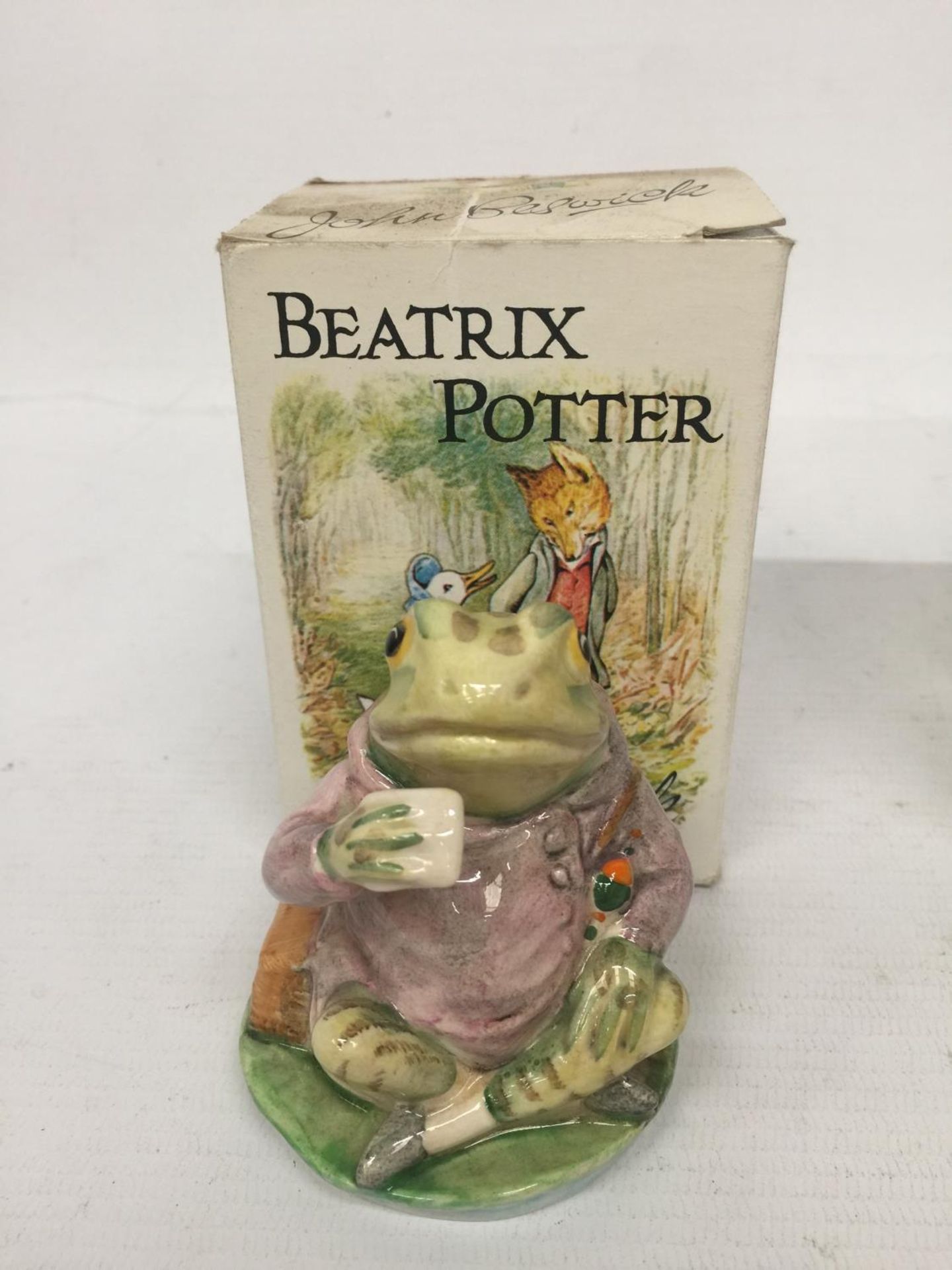 FIVE BESWICK BEATRIX POTTER FIGURES TO INCLUDE MISS MOPPET, JEREMY FISHER, MUNCO MUNCO, FLOPSY MOPSY - Image 2 of 7