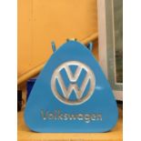 A BLUE VOLKSWAGEN PETROL CAN