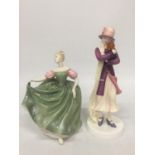 TWO ROYAL DOULTON FIGURINES "PHILLIPA" FROM THE PRETTY LADIES COLLECTION (22.5 CM) AND MICHELLE HN
