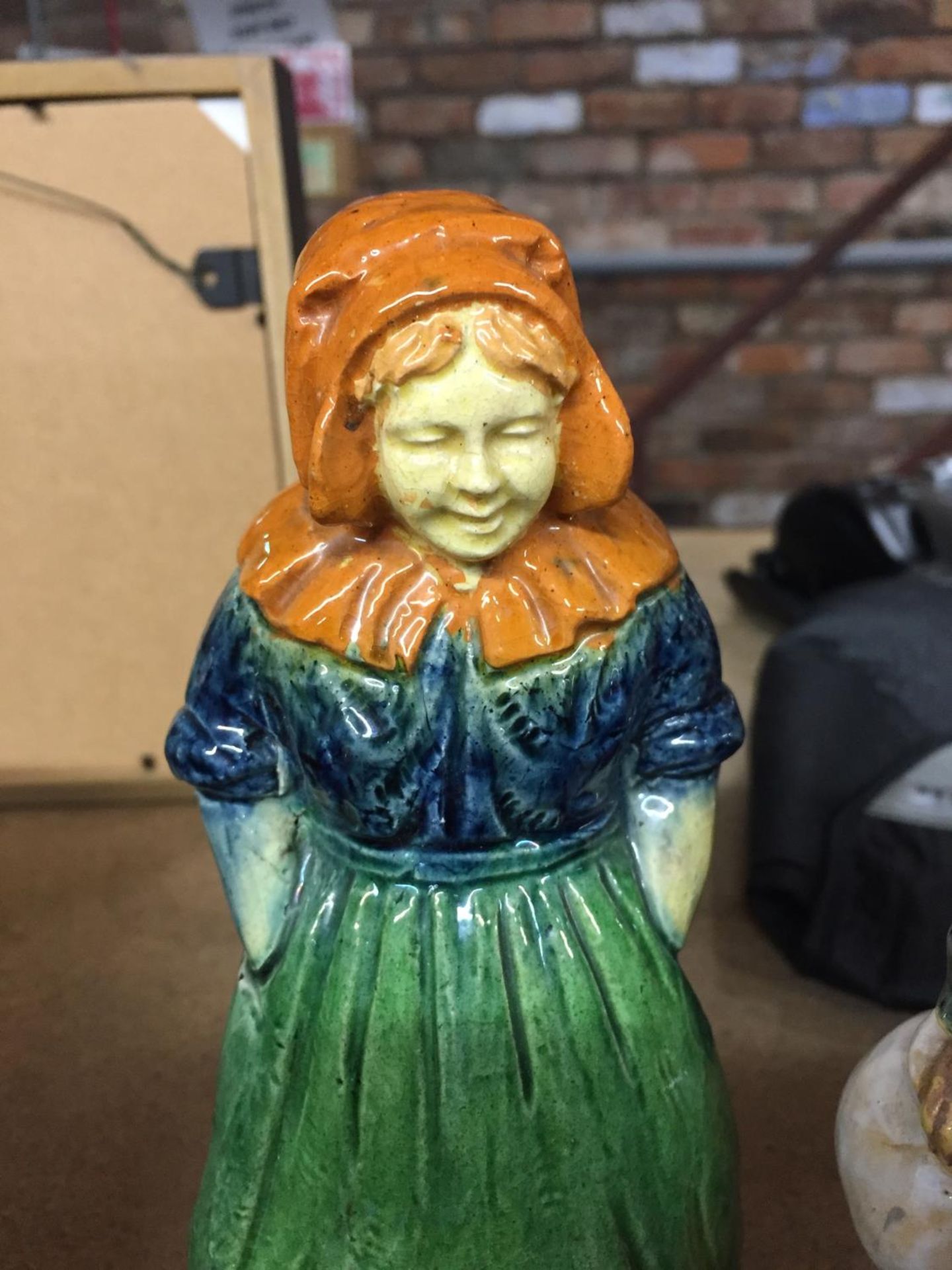 FOUR VINTAGE CONTINENTAL STYLE GLAZED FIGURES - Image 2 of 3