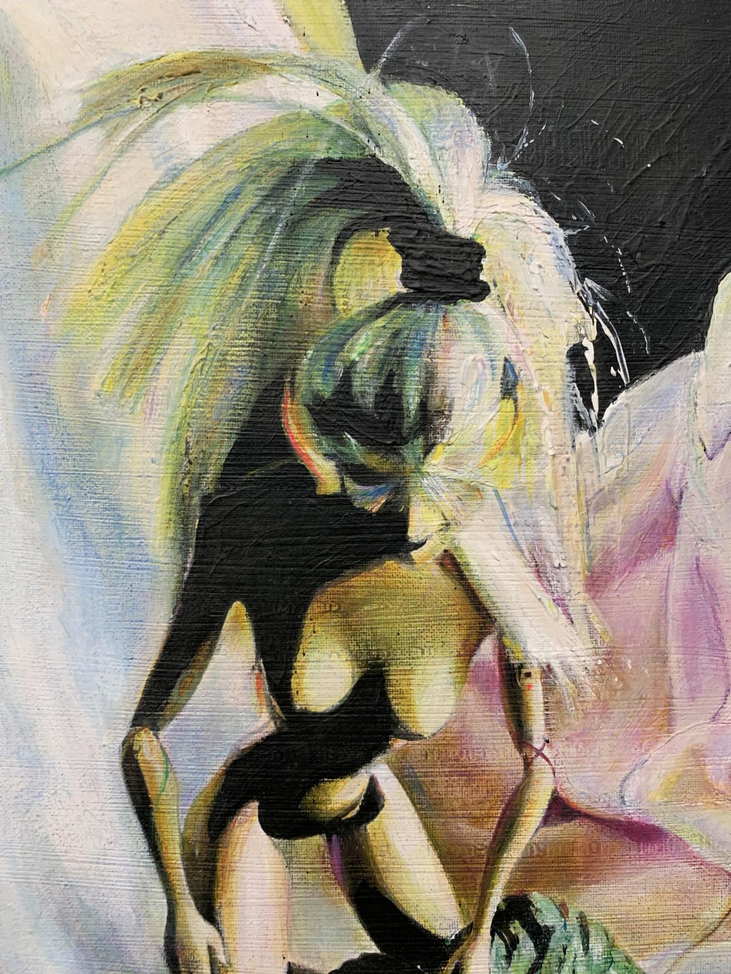 A MODERN OIL PAINTING OF A BARBIE DOLL, SIGNED - Image 2 of 2