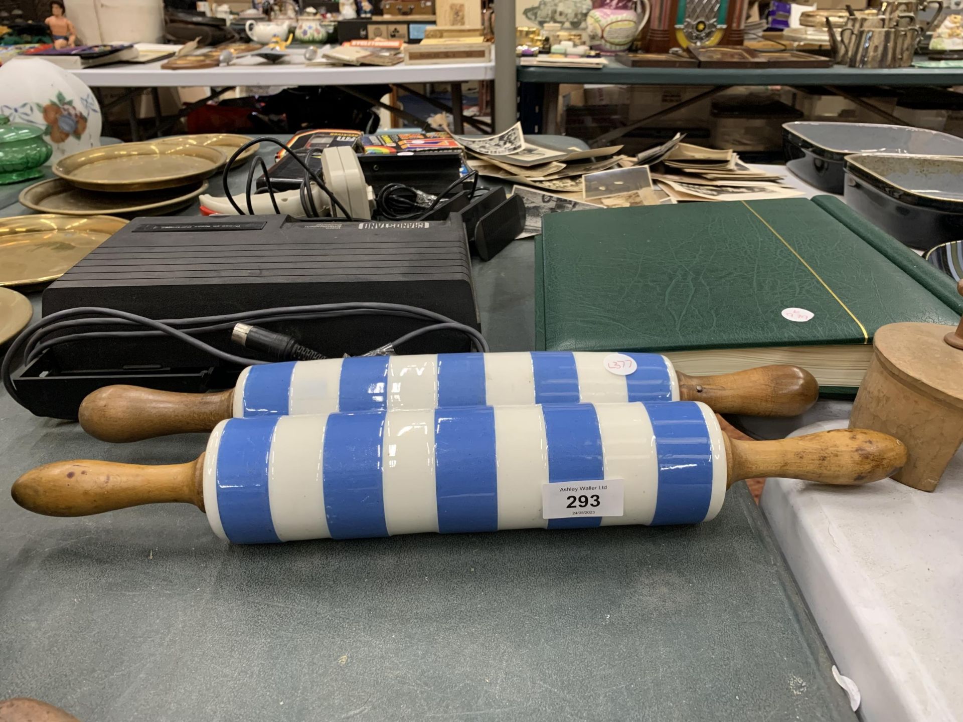 A PAIR OF TG GREEN CORNISH WARE ROLLING PINS