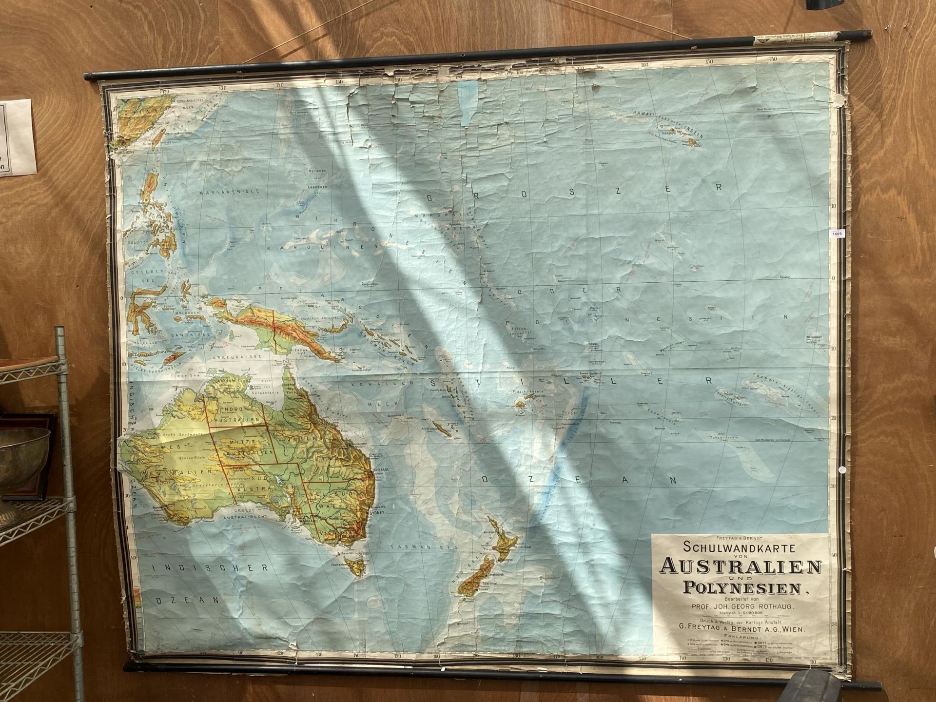 A VINTAGE MAP OF 'AUSTRALIEN UND POLYNESIEN'