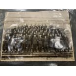 A 1ST CM BATTERY R.A MALINES DEC 1945 PHOTO WITH ALL SIGNATURES ON BACK