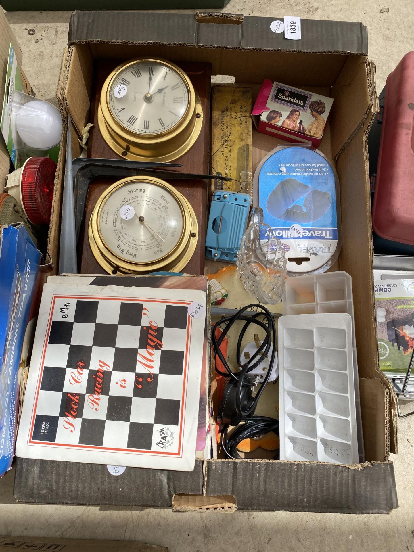 A LARGE MIXED LOT OF ASSORTED ITEMS, VIDEOS, SHIPS BAROMETER, RECORDS ETC - Image 3 of 5