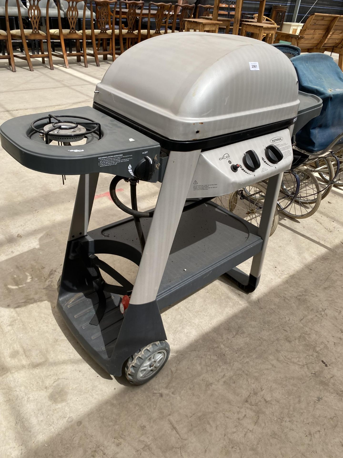 AN OUTBACK GAS BBQ FRAME (NO GRILL) - Image 2 of 6