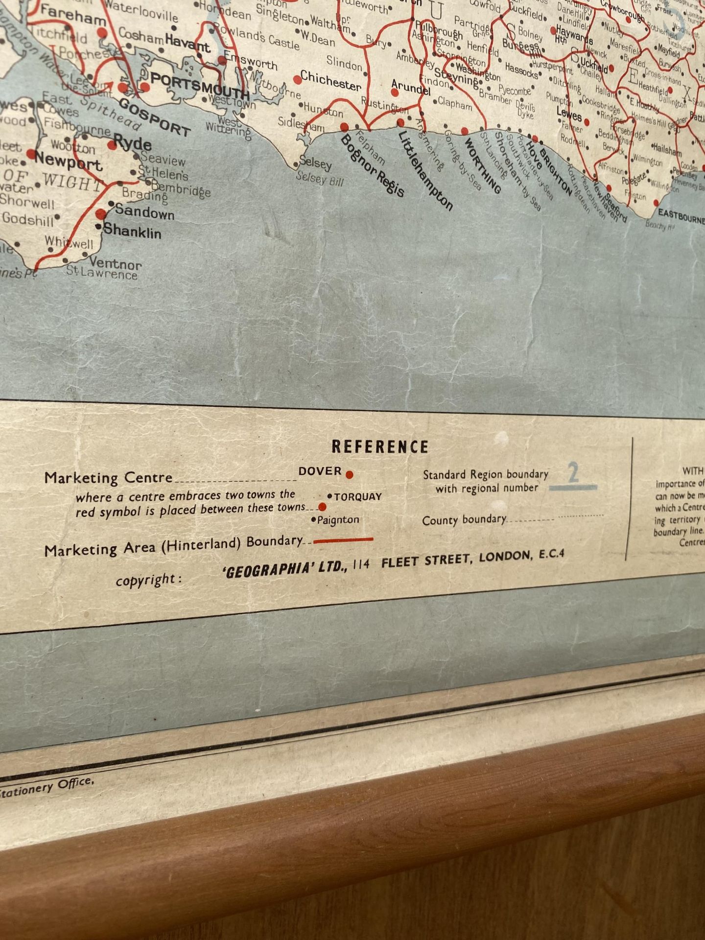 A VINTAGE 'GEOGRAPHIA' MARKETING AREAS OF GREAT BRITAIN MAP - Bild 4 aus 5