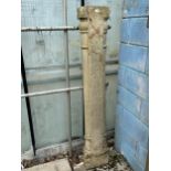 A VINTAGE INDIAN STONE 1/2 PILLAR, 67 X 11"