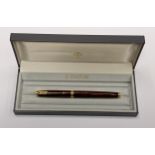 A BOXED PARKER PEN WITH 14CT YELLOW GOLD NIB