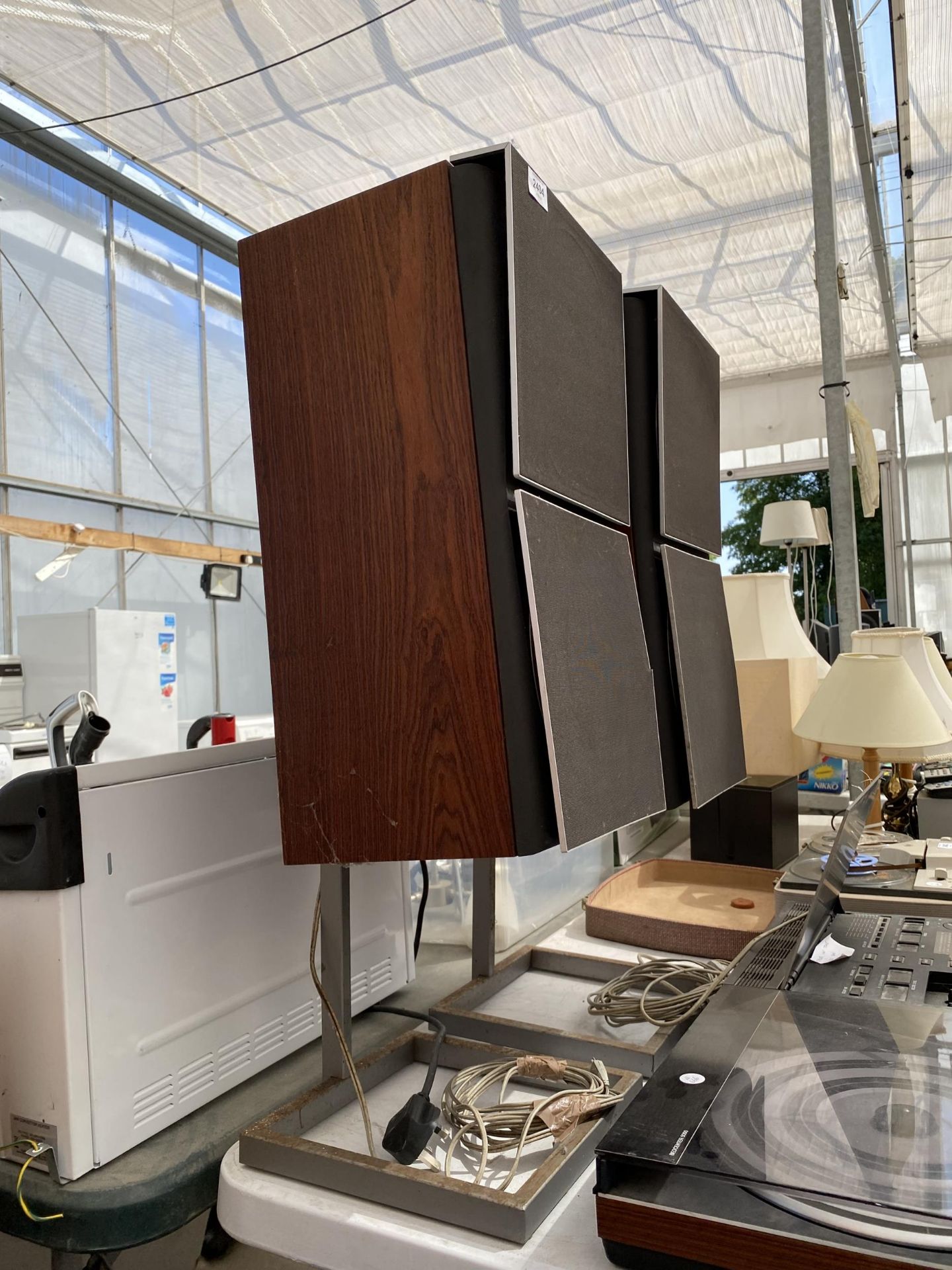 A PAIR OF RETRO BANG AND OULFSEN BEOVOX S50 SPEAKERS