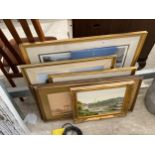 AN ASSORTMENT OF FRAMED PRINTS AND PICTURES