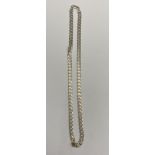 A 20" SILVER FLAT LINK NECK CHAIN