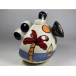 A LORNA BAILEY TROPICANO TEAPOT WITH BALLOON HANDLE