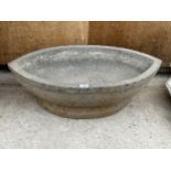 A VINTAGE INDIAN STONE CURVED PALNTER (L:80CM)