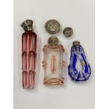 A COLLECTION OF SILVER TOPPED PERFUME BOTTLES, A/F