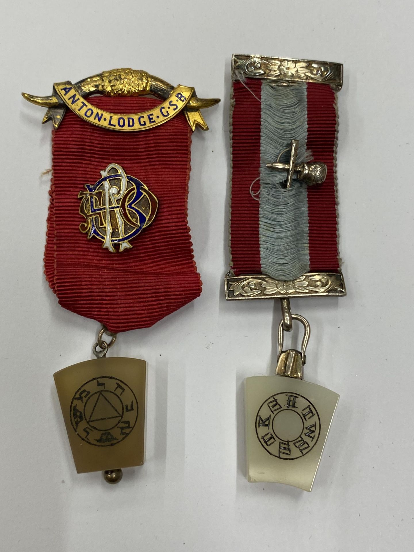 TWO VINTAGE MASONIC MEDALS