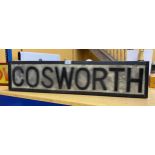 A 'COSWORTH' ILLUMINATED BOX SIGN, 20 X 86.5CM