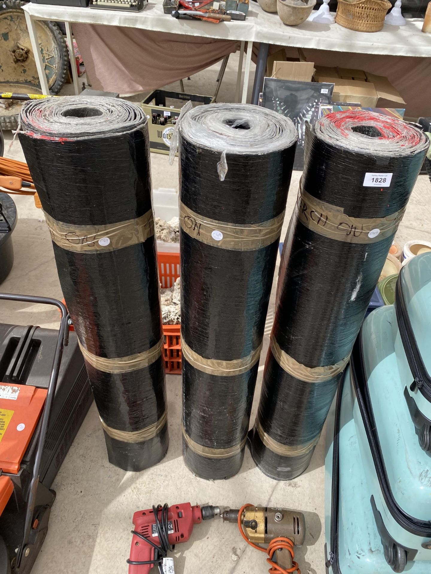 THREE ROLLS OF ROOFING FELT