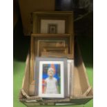 A BOX OF MODERN FRAMED PICTURES