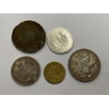 FIVE ASSORTED COINS