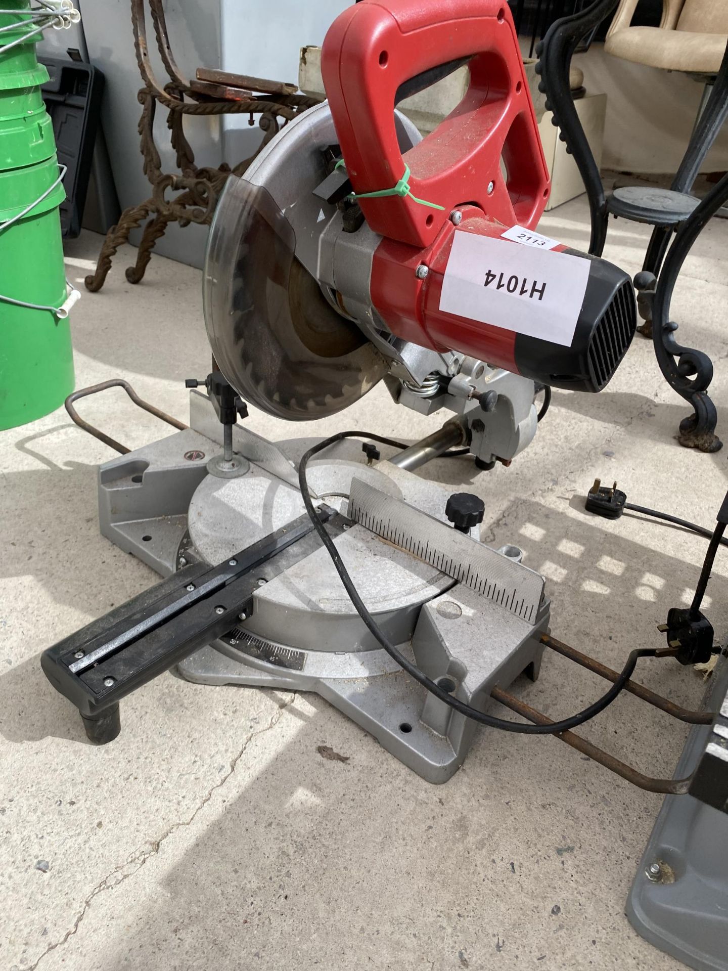 AN ELECTRIC POWER DEVIL CHOP SAW