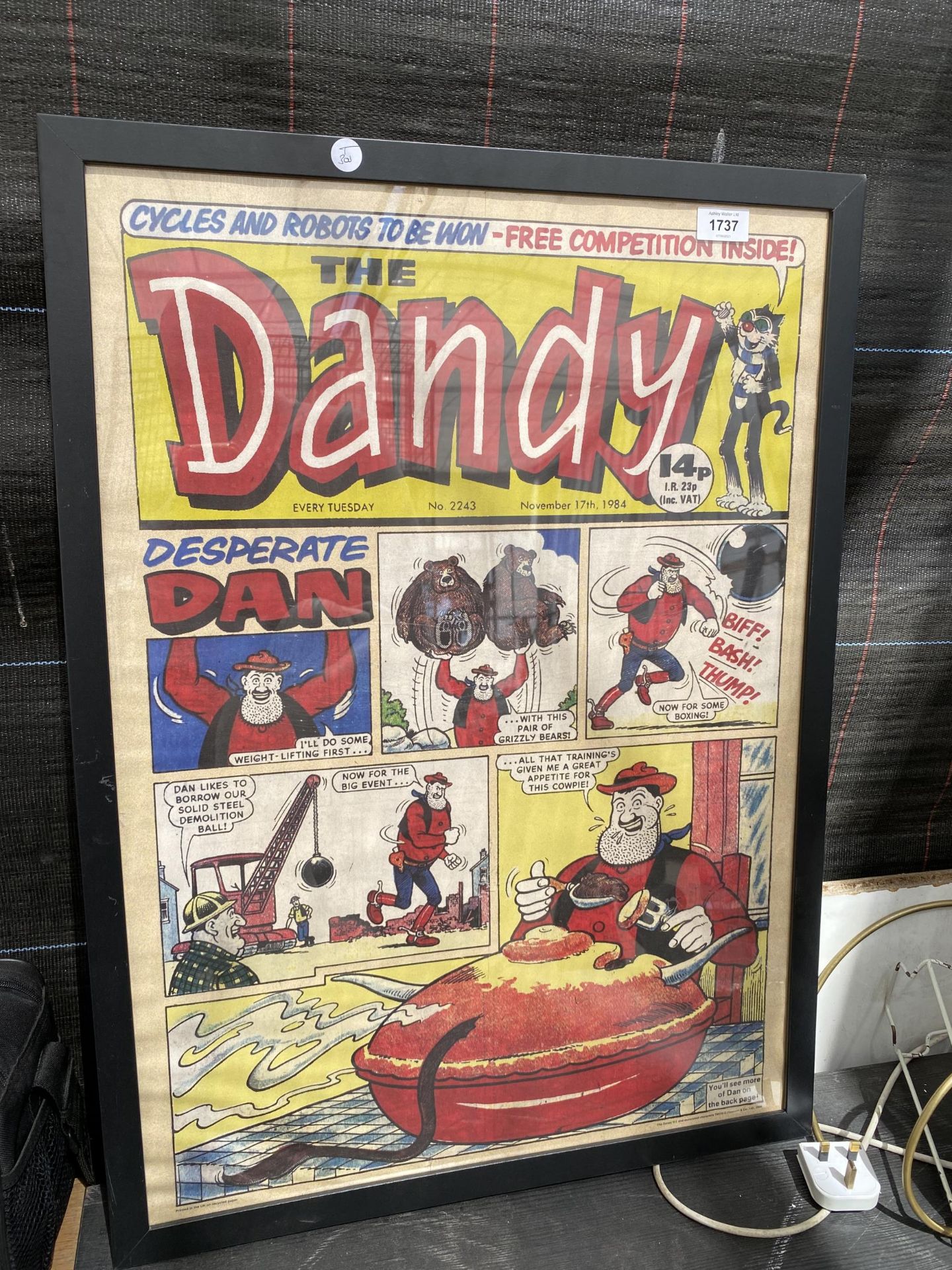 A FRAMED 'THE DANDY' POSTER