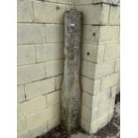 A VINTAGE INDIAN STONE TAPERED COLUMN, 69" HIGH