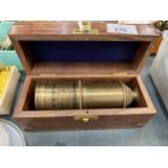 A BOXED BRASS VINTAGE STYLE TELESCOPE 'VICTORIAN MARINE'