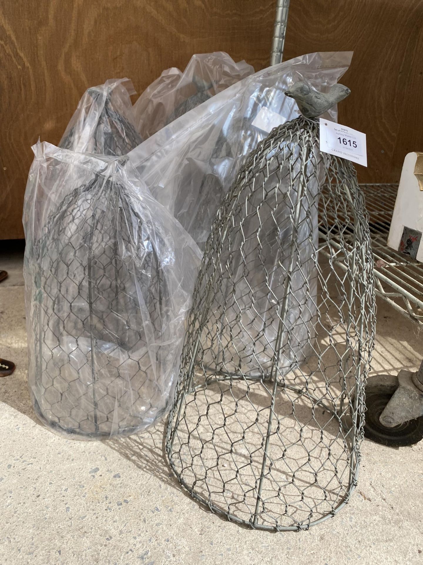 A COLLECTION OF MESH PLANT CAGES - Image 2 of 2