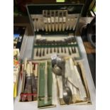 A COLLECTION OF BOXED VINTAGE FLATWARE