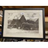 A FRAMED LIMITED EDITION SIGNED PRINT OF FALCON POTTERY, HANLEY BY HARRY SMITH RA