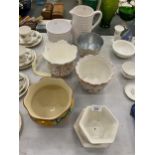 A QUANTITY OF CERAMIC PLANTERS, ETC