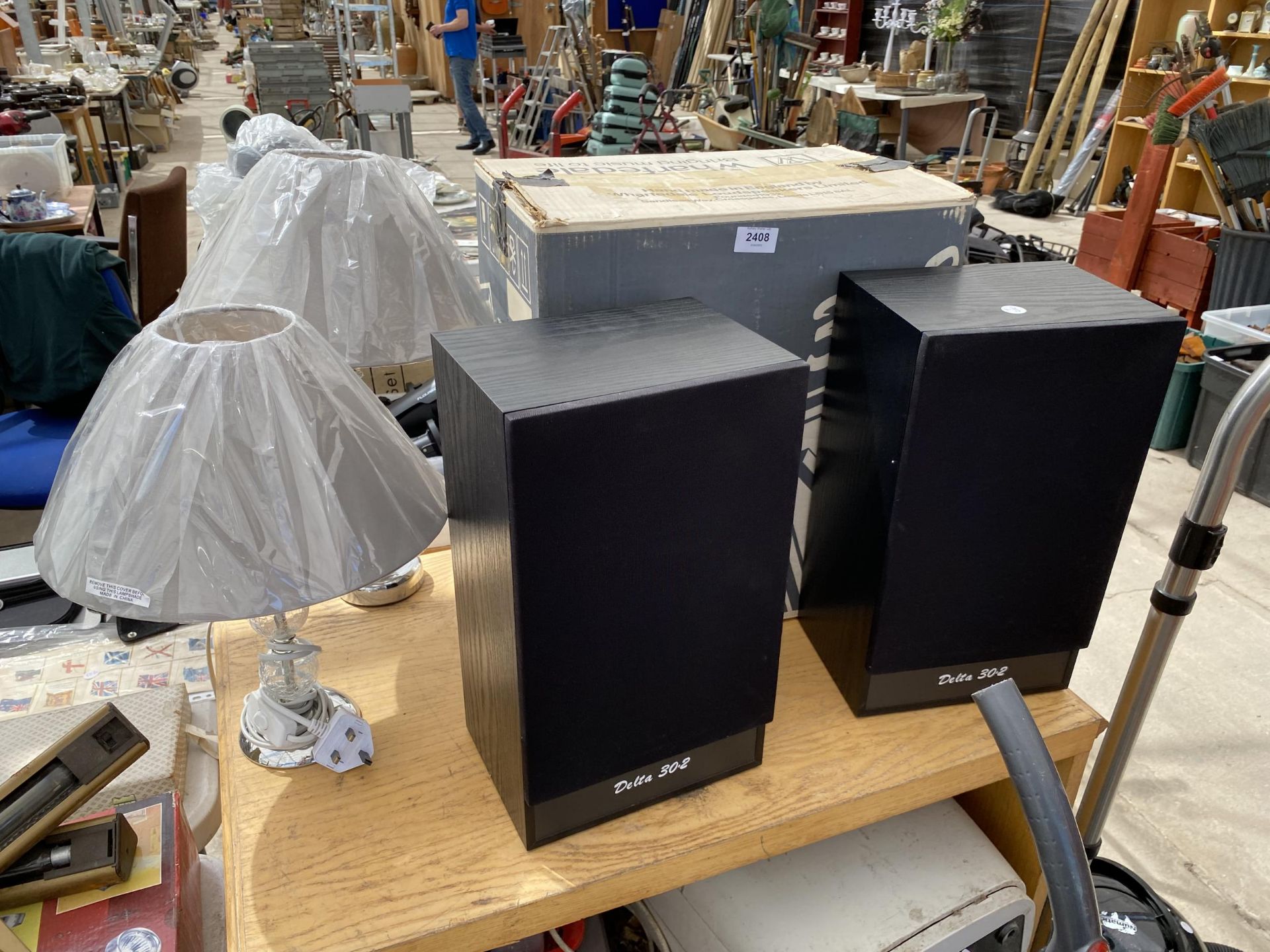 A PAIR OF DELTA 30.2 SPEAKERS WITH ORIGINAL BOX