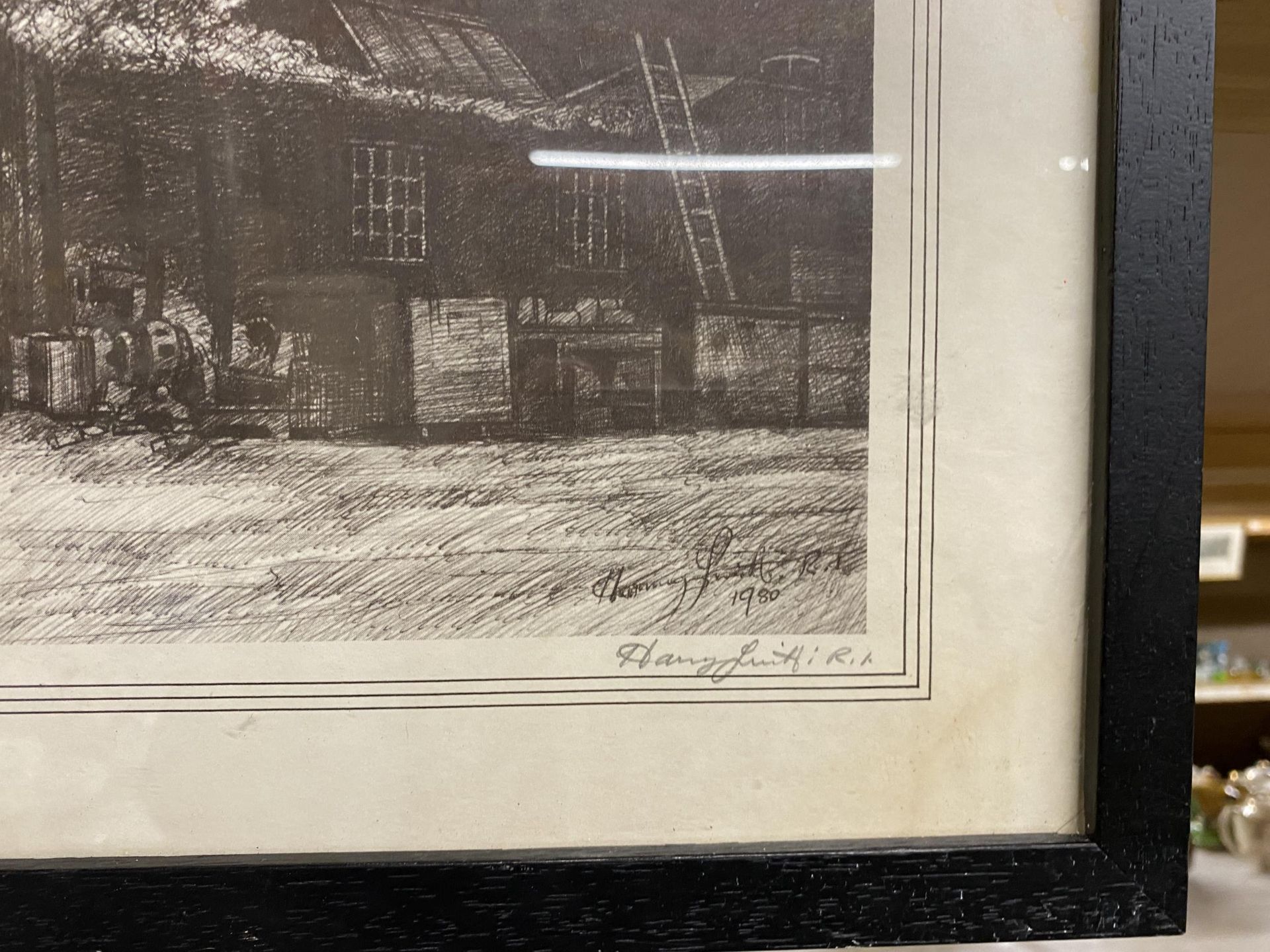 A FRAMED LIMITED EDITION SIGNED PRINT OF FALCON POTTERY, HANLEY BY HARRY SMITH RA - Bild 2 aus 3
